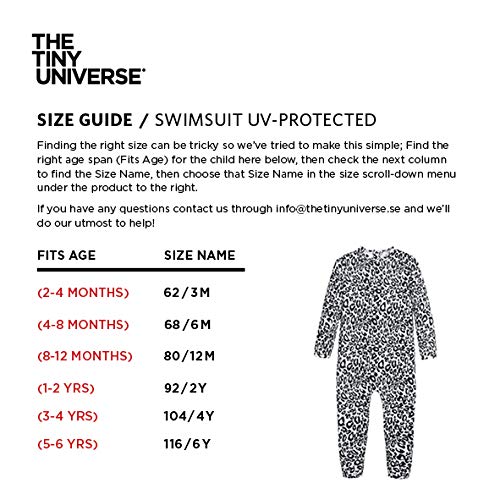 The Tiny Universe Uv Protection Sunsuit Rash Guard, Long Sleeve - Unisex Baby Boys And Girls, Snow Leopard, Upf 50+ Swimsuit (Snow Leopard, 104 / 4Y) #TOP2