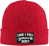QHAIYAOLUN Can I Pet Your Dog Cute Fashionable Hat Unisex Winter Skull Cap