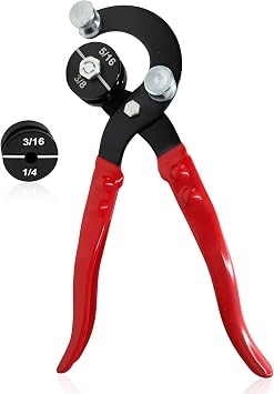 Professional Tube Bending Pliers, 4 in 1 Auto Brake Line Bender Pliers with 3/16 1/4 & 5/16 3/8 Adapters, Rustproof Manual Tubing Bender Tool for Copper Brass Aluminum Pipes