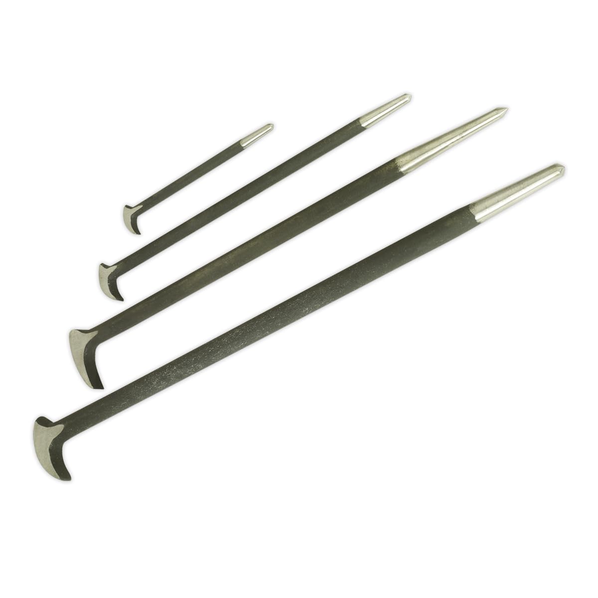 Sealey Heelbar Set Drop-Forged Heat Treated Steel Shafts 4 Pieces Tools S0640