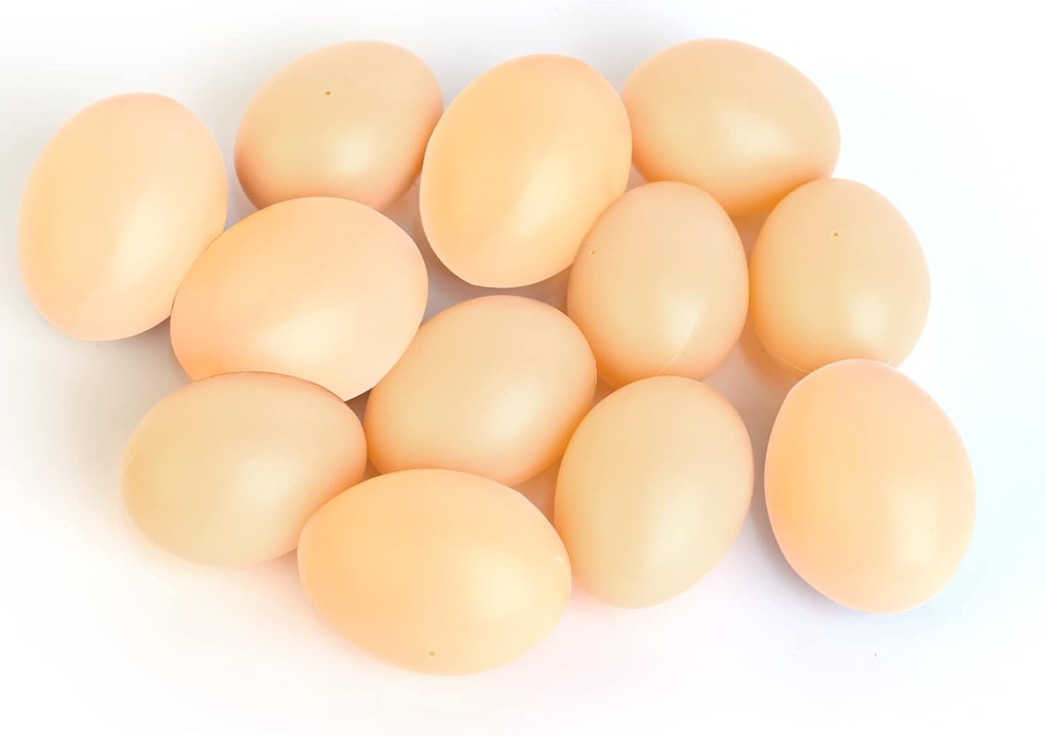AndTree Plastic Fake Eggs,12 Pack Realistic Chicken Egg