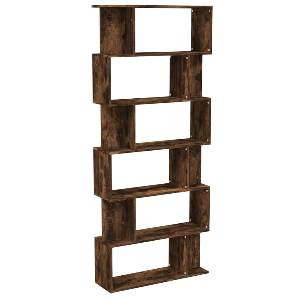 Generisch Bücherregal/Raumteiler Räuchereiche 80x24x192 cm Holzwerkstoff,Möbel,Regalsysteme,Bücherregale Bücherschränke-816059
