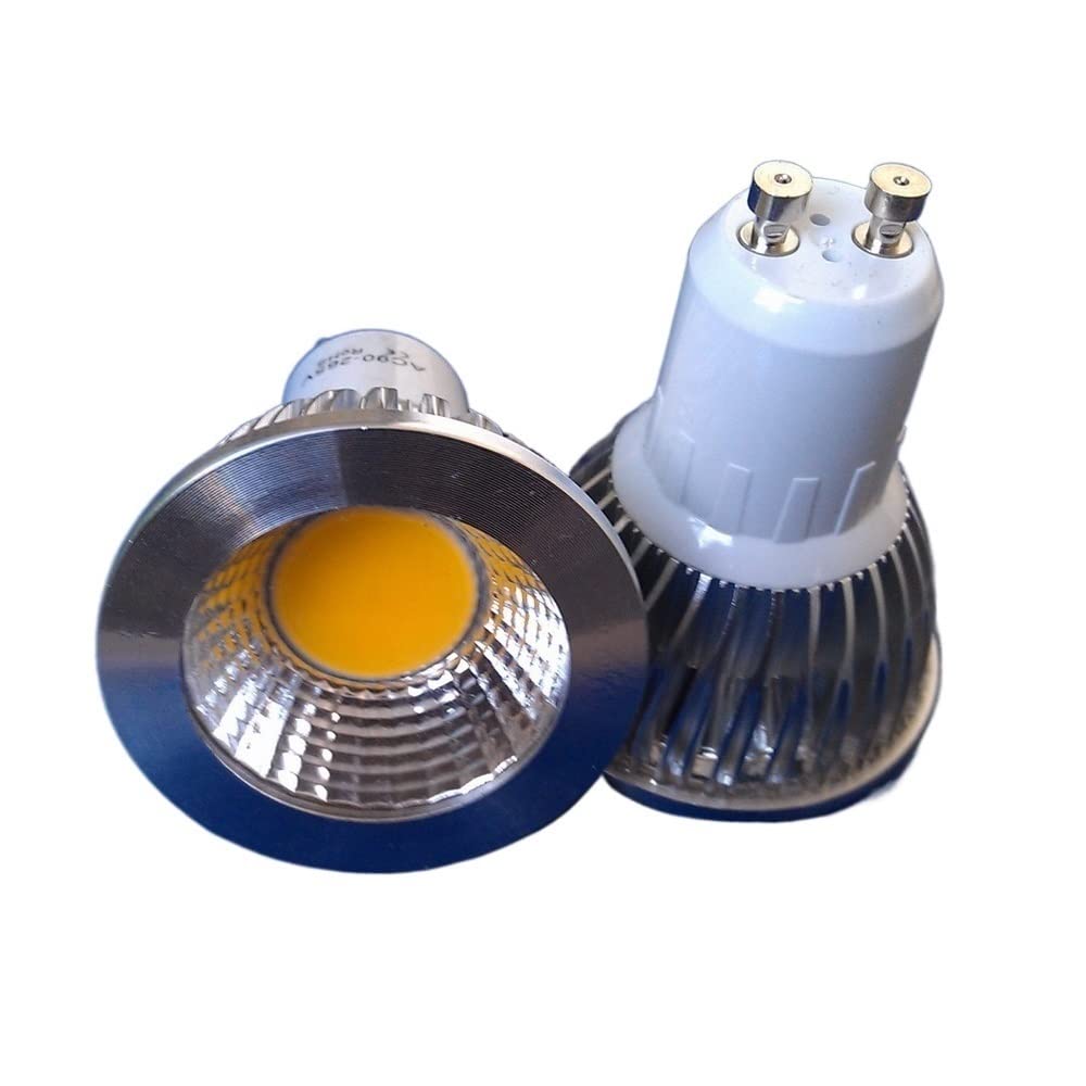 KJXP, Lot de 10, Spot LED COB AC85-265V 3w/5w/7w/9w Ampoule sans scintillement Spot en aluminium(Natural white,GU10 3w)