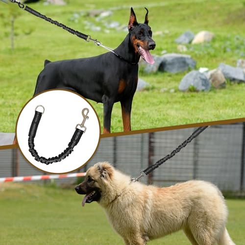 Yuiturt Ruckdämpfer für Hunde Leine (2.5 * 42cm), Bungee Leine Hund, Elastische Hundeleine, Ruckdämpfer Hund, Elastische Hundeleine Nylon-Kurzleine Perfekte Dämpfung beim Fahrrad für Hunde ab Mittler