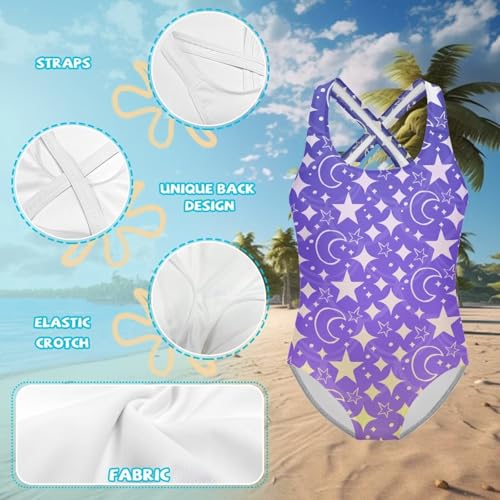 Girls One Piece Swimsuits Sport Beach Bathing Suit Athletic Hawaii Swimwear Beach Crossback Strap Swimsuit Quick Dry3