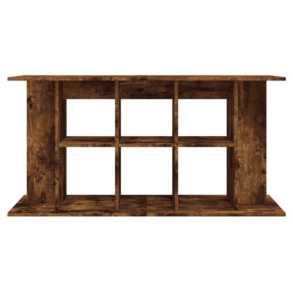 Supporto per acquario, rovere affumicato, 120 x 40 x 60 cm, in legno di ingegneria, mobile per acquario con scomparti, supporto per serbatoio di rettili, armadio portaoggetti per soggiorno