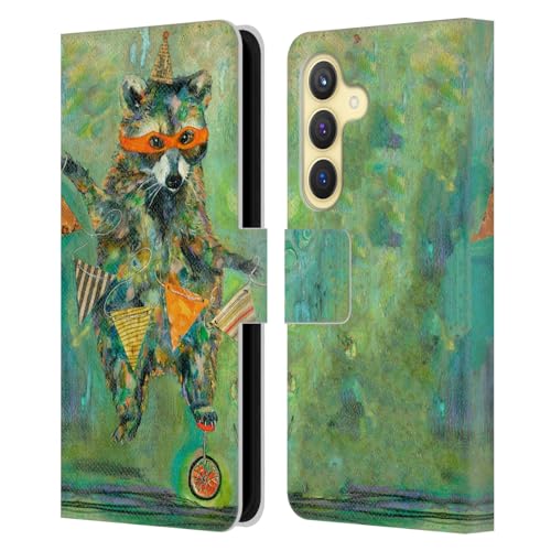 Carcasa de cuero tipo libro Head Case Designs para Samsung Galaxy S24 5G con acabado artístico