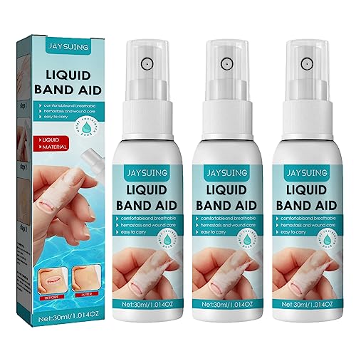 New Skin Liquid Plaster, Wound Spray Waterproof, Liquid Bands Aid Liquid Bandage Spray, Waterproof and Breathable Quick-Dry Skin Glue for Wounds, Liquid Transparent Protective Adhesive Bandage