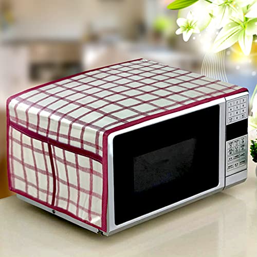 Image of KANUSHI Industries Microwave /Oven Top Cover with 4 Utility Pockets (VAR1-MICRO-NW-NEW-05-TOP)