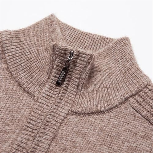 Men's Half Zip Wool Cashmere Pullover - Winter Fashion Knit Clothing3