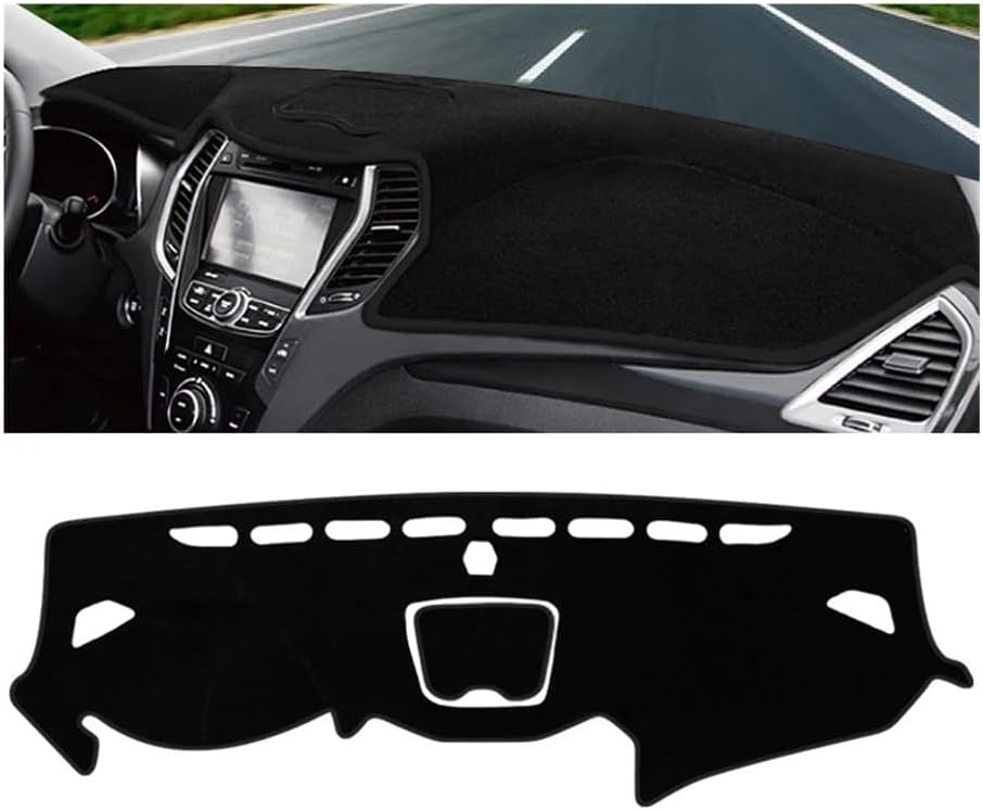 ダッシュカバーマット 車のダッシュボードカバーインパネカーペットインテリアダッシュボードプロテクターカバーヒュンダイサンタフェ 3