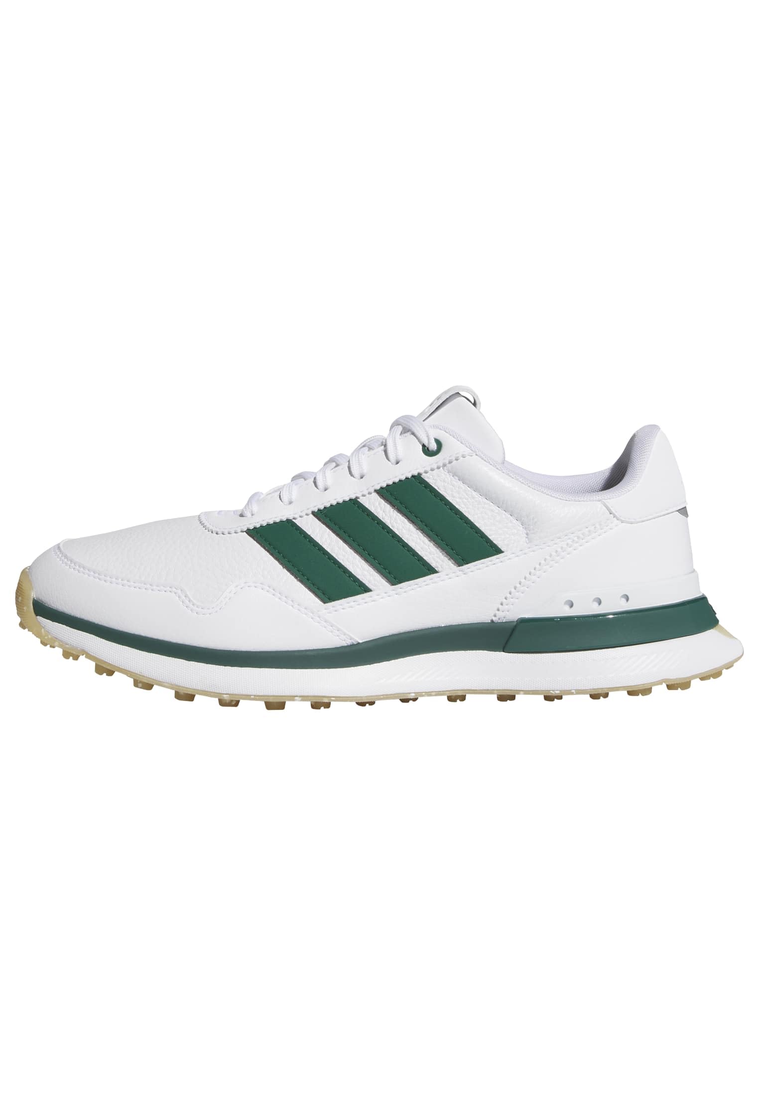 adidas Men's S2G 26 Leather Spikeless Golf Shoe, FTWR White/Collegiate Green/Gum 3, 7.5 UK