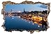 Produktbild DesFoli Hamburg 3D Look Wandtattoo 70 x 115 cm Wanddurchbruch Wandbild Sticker Aufkleber D500