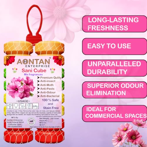 Image of AONTAN ENTERPRISE Bathroom Toilet Air Freshener Fragrance Urinal balls Urinal Cubes Sani cube for Washbasins,Clothes Pantry, Bathroom,Wardrobe,wash Basin,Pack of 2 Each 200 grm