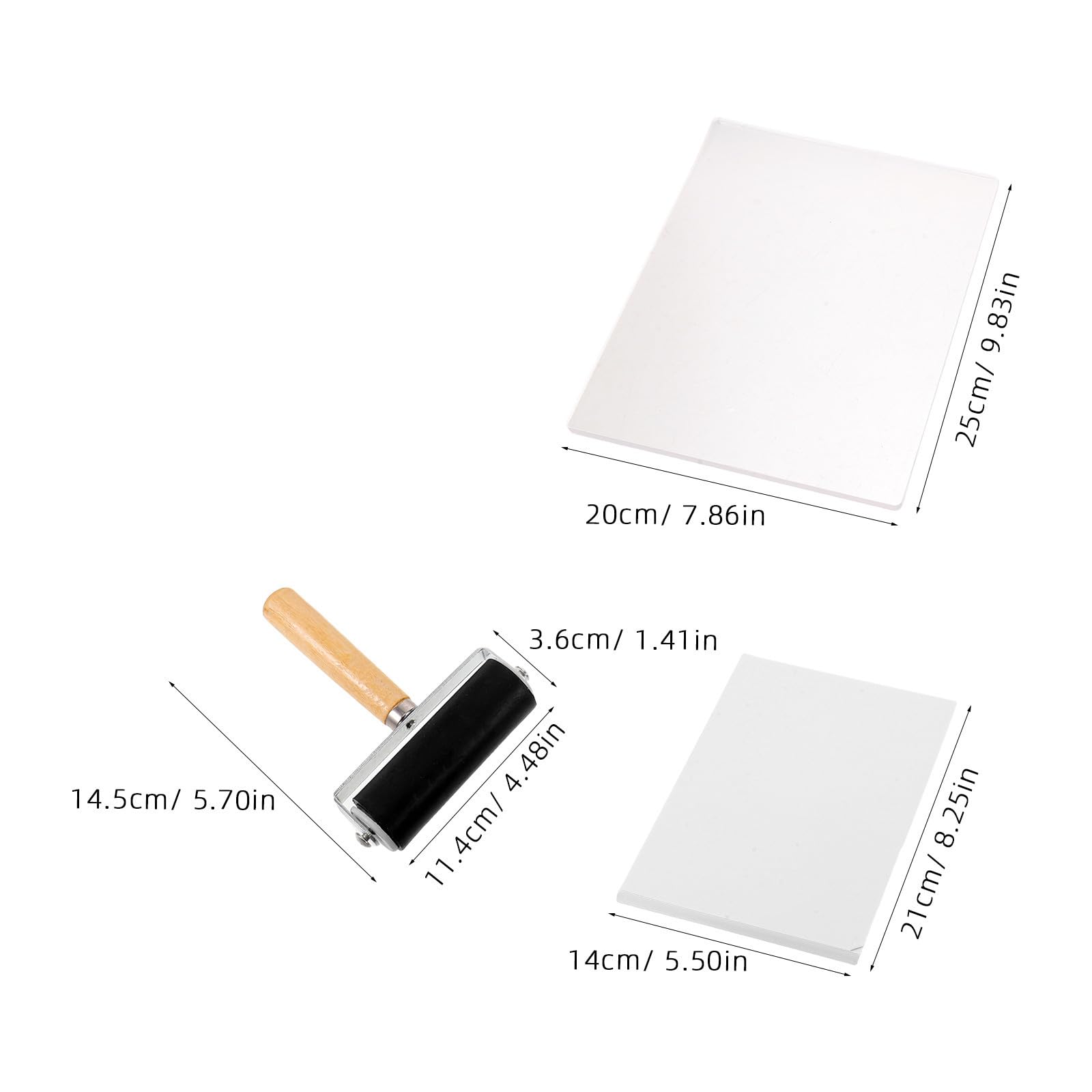 Rodillo para Impresión con Placa de Gel Reutilizable para Manualidades DIY