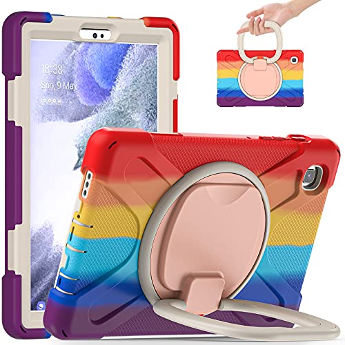 Étui Samsung Galaxy Tab A7 Lite 8.7 T220 coque de protection rouge avec sangle