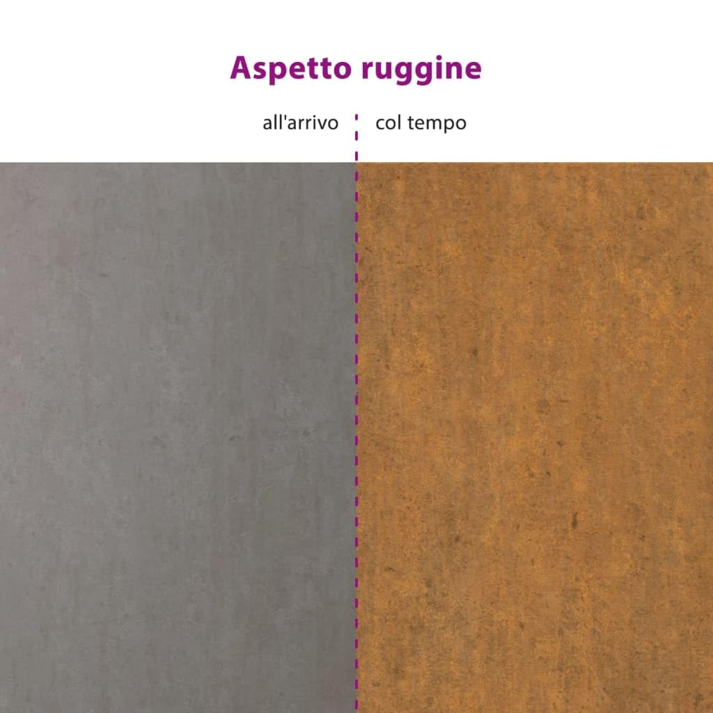 vidaXL Decorazione Muro da Giardino 105x55 cm Moresco Acciaio Corten