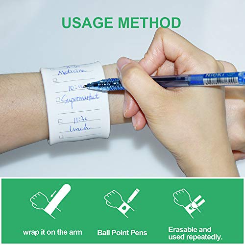 Reusable Erasable Wearable Silicone Memo Waterproof Wrist Band
