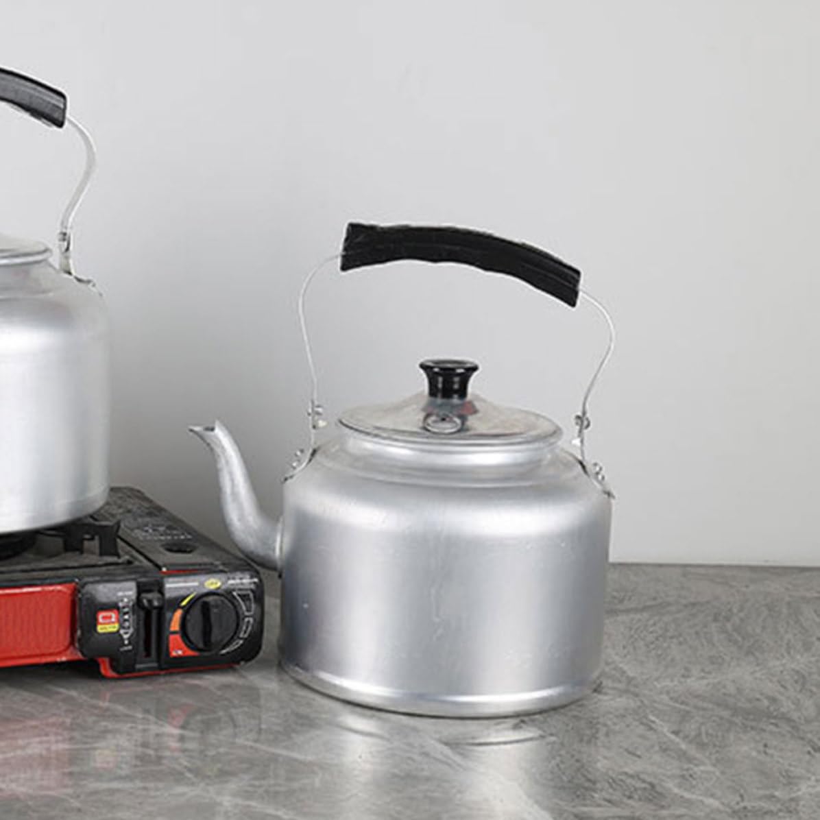 Tetera de Aluminio de 5l Asa, Estilo Vintage para Estufa