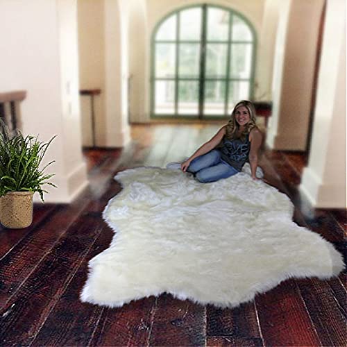 Amazon.com: Fur Accents Shag Polar Bear Rug, Buffalo Hide Shape
