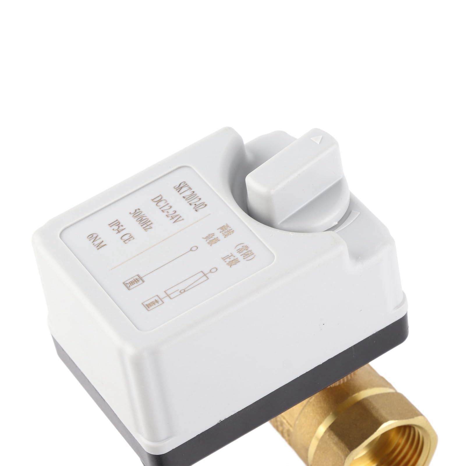 Valvola a sfera motorizzata in ottone 2 vie normalmente chiusa 12V 24V DC Smart Water Valve per impianti idraulici industriali Costruzione ABS DN25