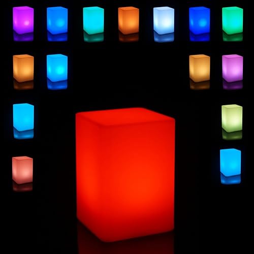 Miniatura 4 de Mr.Go Lámpara de ambiente LED regulable de 6 pulgadas para niños y adultos, 16 colores RGB, 8 niveles de atenuación, 4 efectos de iluminación,