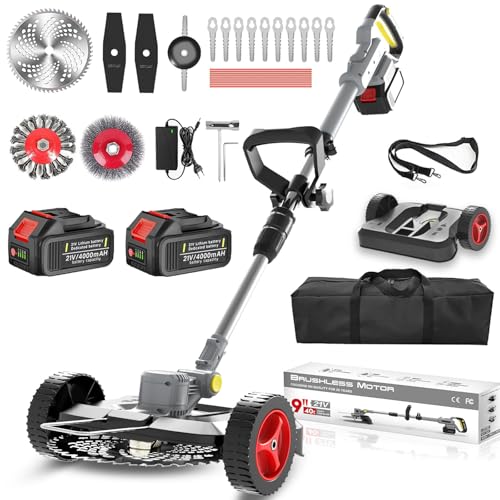 4 In 1 Rasentrimmer Mit Akku,Akku Rasentrimmer für Makita-Akkus,21V Akku Freischneider Mit 2 Akku 4.0Ah,Rasentrimmer Mit UnkrautbüRste,1-45CM Teleslopstiel,für Rasen Garten Beschneiden,Grau 4 In 1 Rasentrimmer Mit Akku,Akku Rasentrimmer für Makita-Akkus,21V Akku Freischneider Mit 2 Akku 4.0Ah,Rasentrimmer Mit UnkrautbüRste,1-45CM Teleslopstiel,für Rasen Garten Beschneiden,Grau