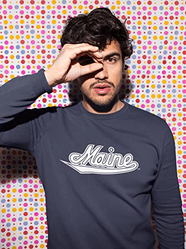 University of Maine Vintage Script Unisex Crewneck Sweatshirt - UMaine Black Bears Apparel2