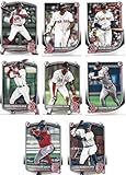 Boston Red Sox 2025 Bowman Series 8 Card Team Set made by Topps with Rafael Devers and Ceddanne Rafaela Plus 5 Top Prospect Cards Including Kristian Campbell, Franklin Arias and Conrad Cason