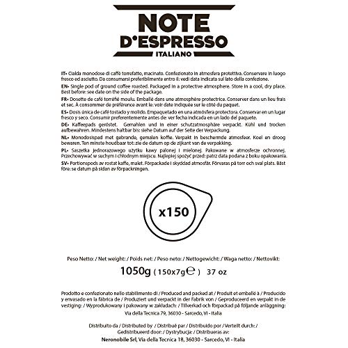 Note d'Espresso - Café Expreso - Cápsulas de Papel 44 mm, 150 bolsitas - Imagen 7