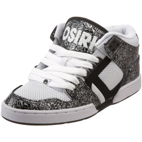 Osiris Men's NYC 83 Mid Skate Shoe, Black/White/Silver, 10.5 UK
