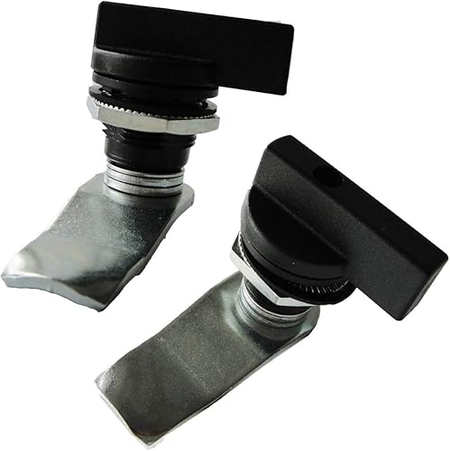 Miniatura 7 de WJSKDQ Cerradura de leva de pulgar compensada accionada por el pulgar, 2 unidades, cerradura de leva negra