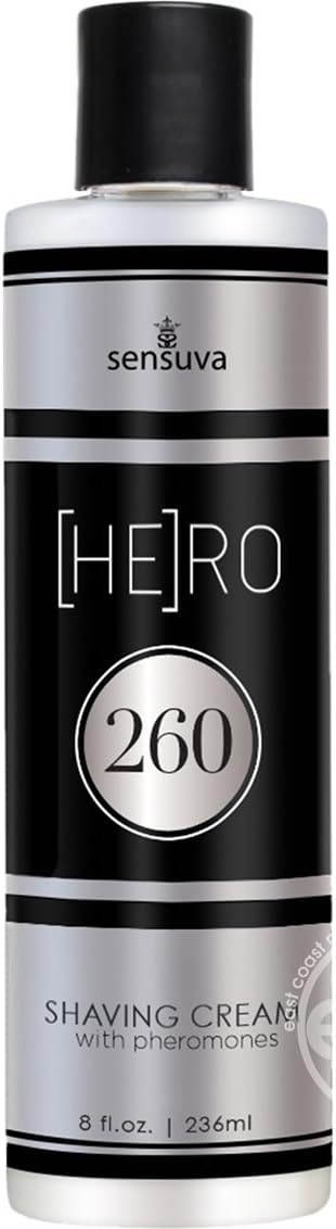 Sensuva Organics Hero 260 Clean Cut Super Smooth Hygenic Moisturized Kissably Smooth Whole Body Area Shaving Cream For Youthful Skin With Pheromones For Men 8 Oz