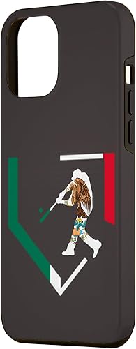 Miniatura 2 de Funda para iPhone 12 Pro Max Mexico High School Baseball Player Mexican Flag Home Plate Case