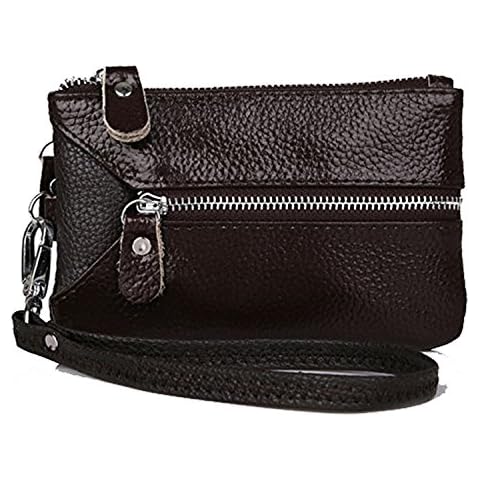 100% Real Leather Black Multifunctional Disco/Night Out Clutch Bag, Purse, Key Holder, Make-Up Bag, Mobile Phone Storage, Made with Genuine Leather (Black) Cover