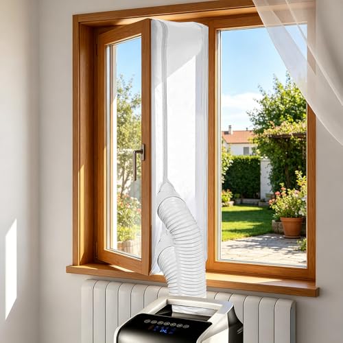 400CM Kit De Ventana Para Aire Portátil,Kit Ventana Aire Acondicionado,Adaptador Ventan-a Aire Acondicionad-o para Ventanas De Techo, Ventanas Batientes y Ventanas Correderas