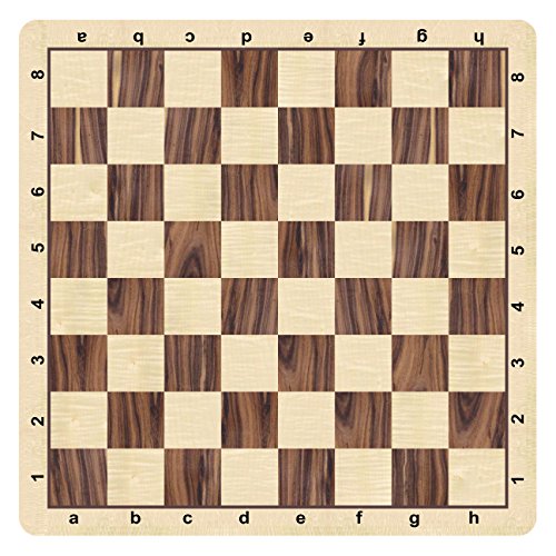 WE Games Mousepad Chess Board 20 in. with Wenge Wood Grain Design – Premium Tournament Chess Mat, Perfect Travel Chess Board for Adults