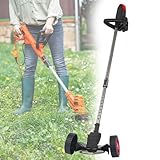 【Batterie ultra longue durée】 La durée de vie de la batterie est l'avantage le plus important. Quatre batteries de 1,8 Ah ! Tondez facilement toute la pelouse de votre jardin avec une seule charge, évitant ainsi d'avoir à recharger à mi-journée lorsque les tondeuses à batterie de faible capacité ne peuvent pas tondre toute la pelouse en même temps. La batterie peut être utilisée en continu pendant 180 minutes.