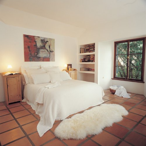 Bowron Double Pelt Gold Star Luxurious Genuine Long Fur Sheepskin Rug - Ivory