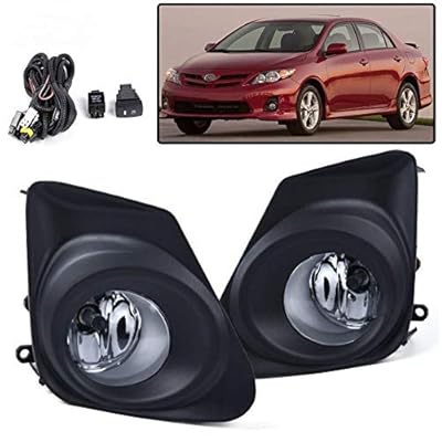 PIT66 Front Bumper Fog Lights, Compatible with 2011-2013 Toyota Corolla LeftRight 81210-06071, TO2592123, 81210-06071, TO2592123, TO2590100