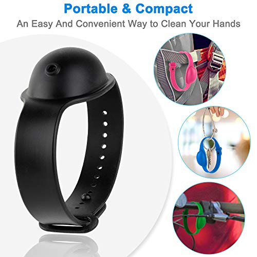 HINZER 5PCS Adult Kids Hand Gel Storage Wristband Dispenser with Squeeze Bottle