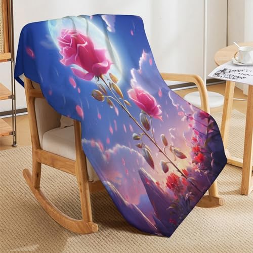 Couverture duveteuse super douce rose pour éliminer la fraîcheur du soir - 8