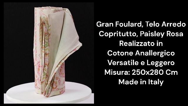 Copridivano Granfoulard 250x280 Cm - Policotone Leggero, Verde Amalfi | Per Divano O Letto Matrimoniale - Foto 11