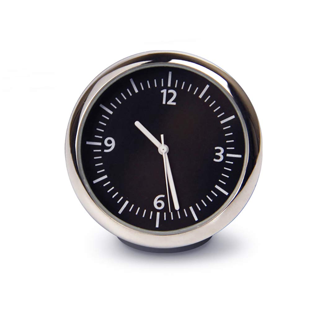 Mini Digital Car Clock, POWSTRO Quartz Car Clock Small Round Auto