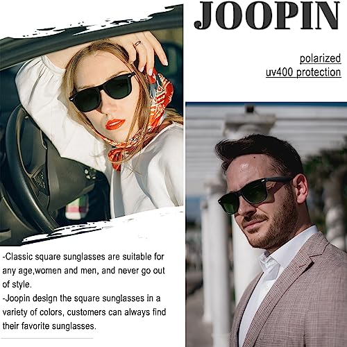 Image of Joopin Square Sunglasses Polarized UV400 Designer Sun Glasses Men Women | Oversized, Plastic Frame, Retro, Vintage, Unisex, Trendy Shades for Driving, Party, Fishing, Business, Costume