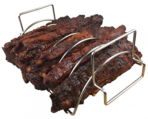 Grillfürst 2in1 Rippchenhalter und Bratenkorb Edelstahl