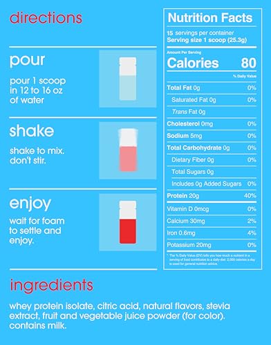 Image of GRAMMS Clear Protein Powder | 20G Whey | Strawberry Acai | 15 Servings