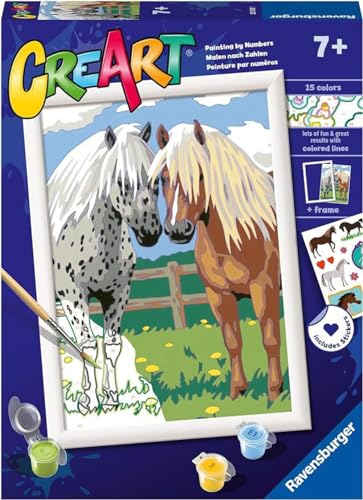 Kit peinture par numéros enfants pour apprendre à peindre facilement sans déborder CreArt
