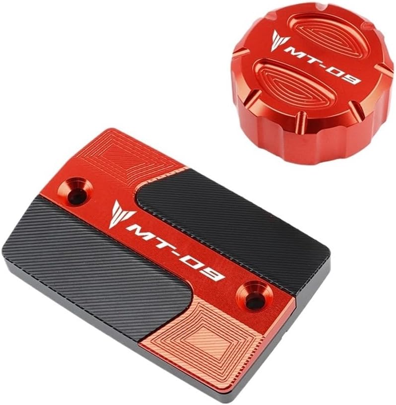 Brake Master Cylinder Cover Motorcycle CNC Front & Rear Brake Fluid Cylinder Master Reservoir Cover Cap for MT-09 MT09 FZ09 2014-2021