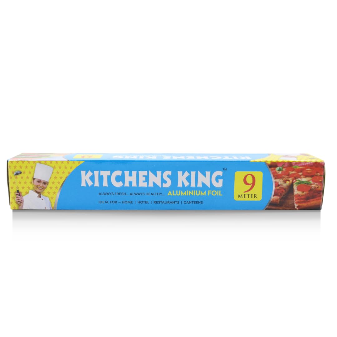 KITCHENS KING Aluminium Foil for Food wrap | Parchment & Wrapping Paper | Perfect for Cooking, Baking, Packing and Serving Foods (9 Meter) (B0CVRY6Z19) Amazon Price History, Amazon Price Tracker